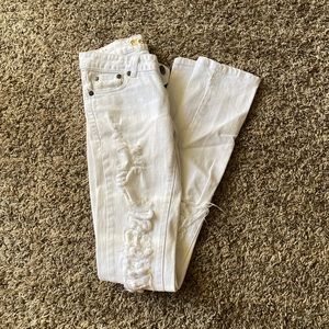 white ripped jeans